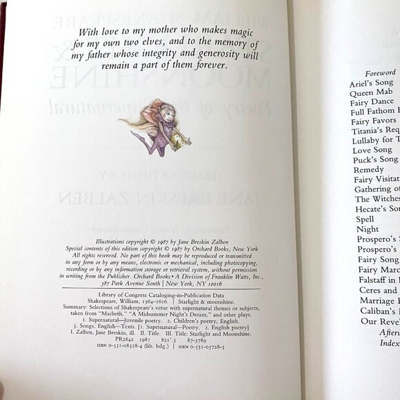 William Shakespeare Starlight & Moonshine Poetry of the Supernatural Hardcover - Picture 11 of 14